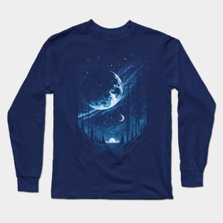 Magical landscape at night Long Sleeve T-Shirt